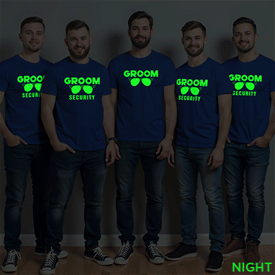 Groom Swag style & Groom Security Wedding Glow In The Dark T-shirt