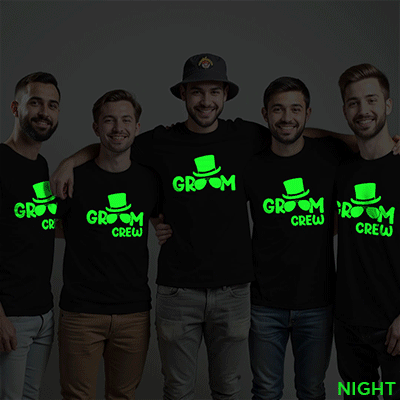 Special Groom & Groom Crew Wedding Glow In The Dark T-shirt