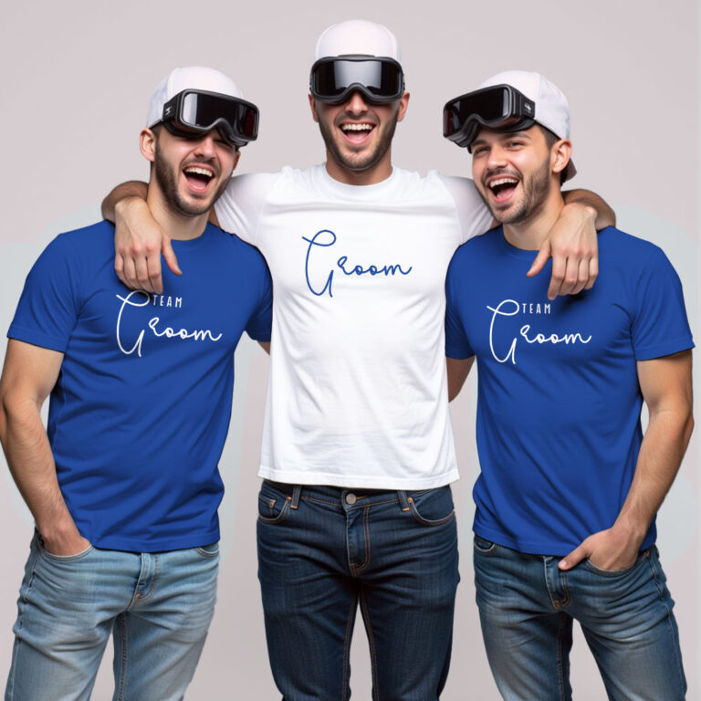 Simple Groom & Groom Team Wedding T-shirt