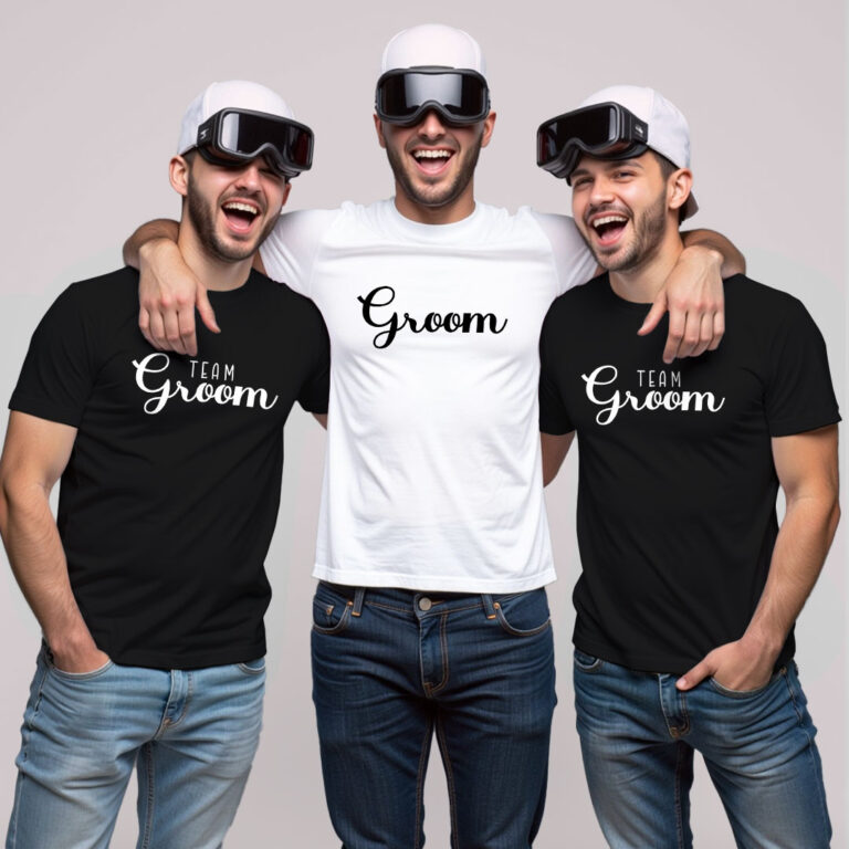 Groom & Groom Team Wedding T-shirt