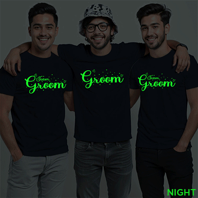 Special for Groom & Groom Team Wedding Glow In The Dark T-shirt