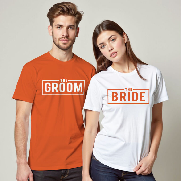 Groom Bride Wedding T-shirt