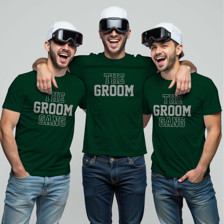 The Groom & Groom Gang Reflective Wedding T-shirt image 2