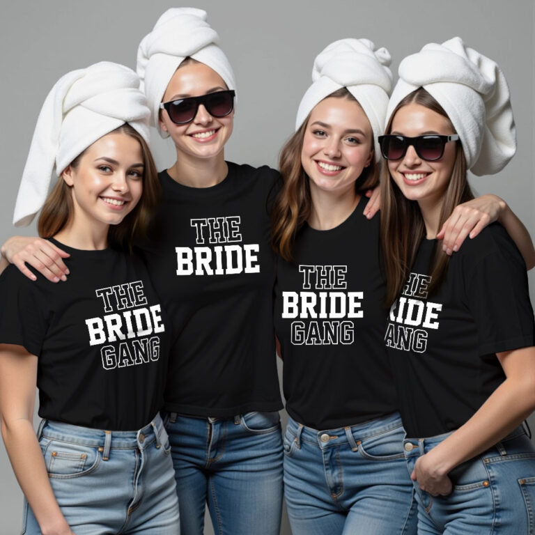 The Bride & Bride Gang Wedding Glow In The Dark T-shirt image 2