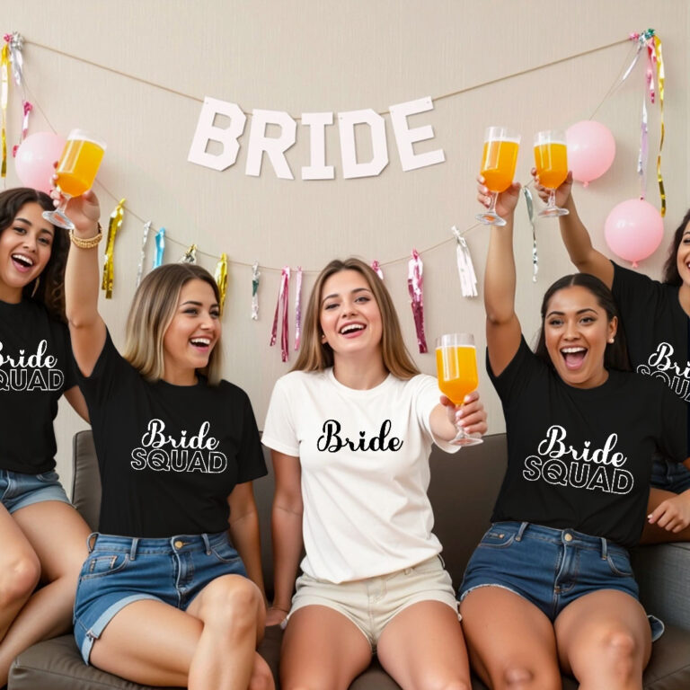 Bride & Bride Squad Wedding T-shirt