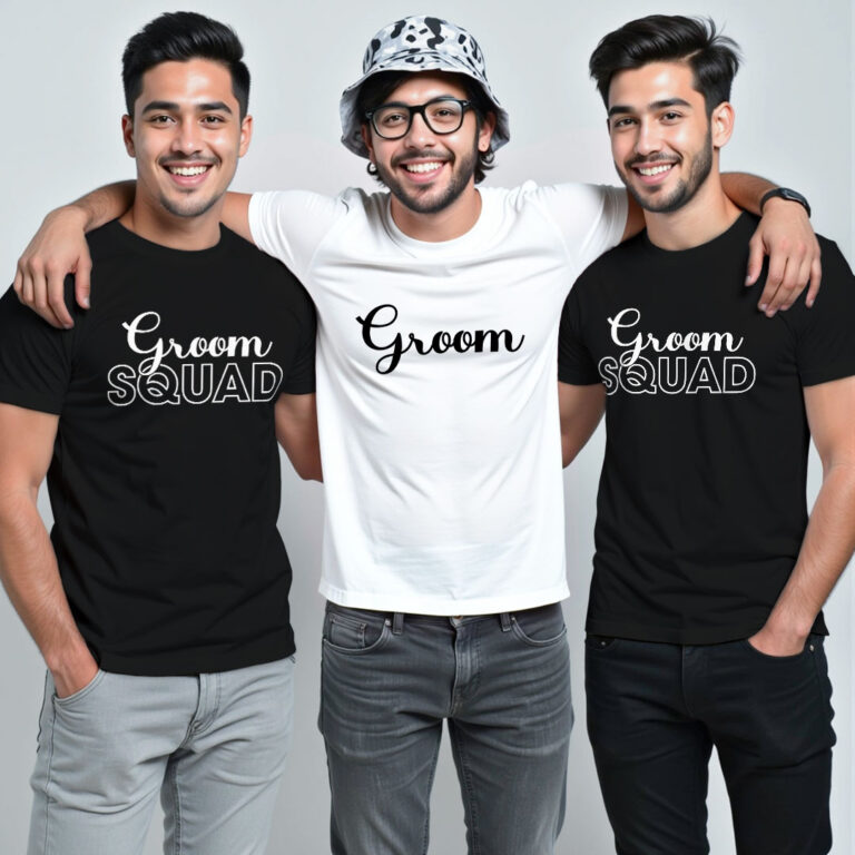 Groom & Groom Squad Wedding T-shirt