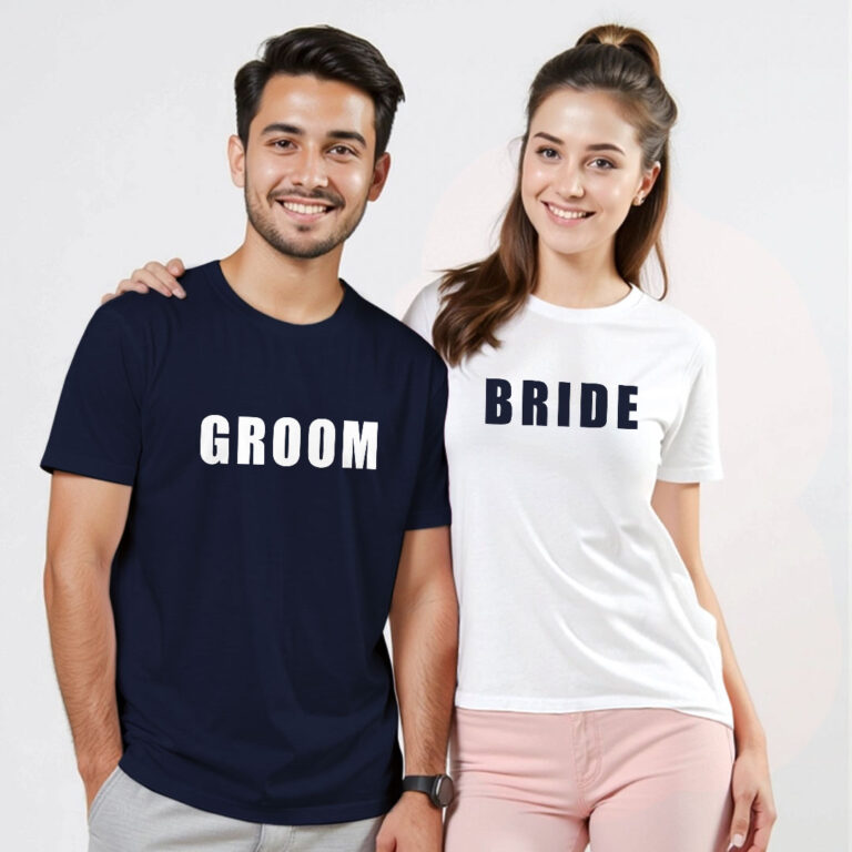 Groom Bride Wedding T-shirt