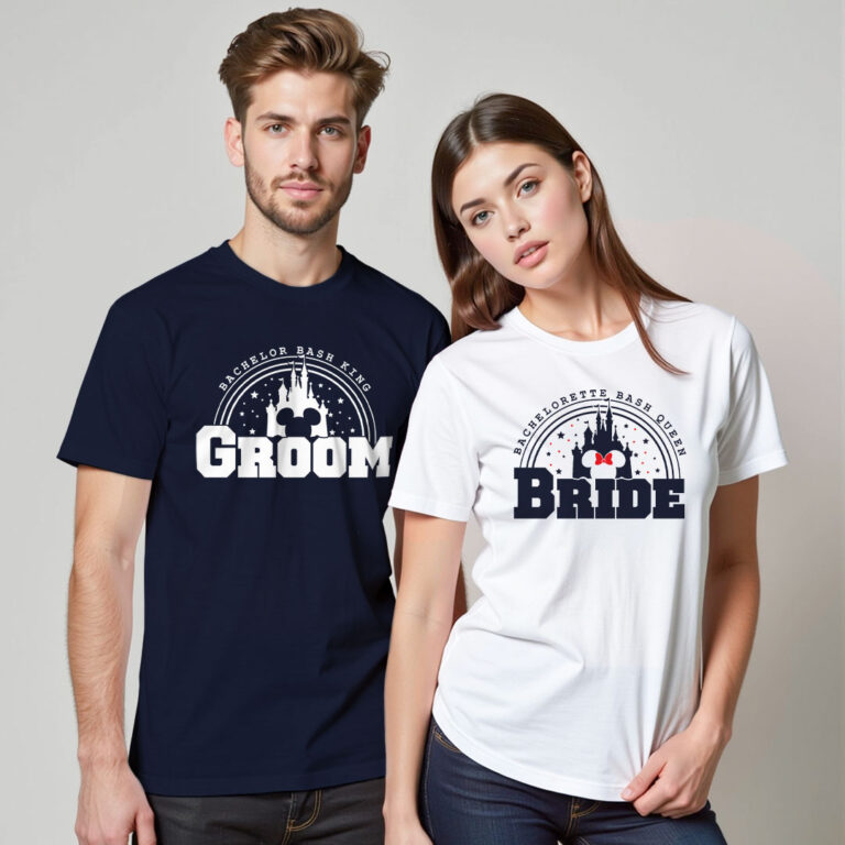 Bachelor Bash King Groom | Bachelorette Bash Queen Bride Wedding T-shirt
