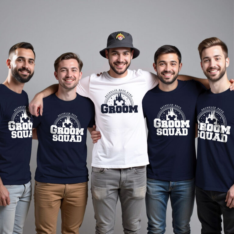 Bachelor Bash King Groom & Groom Squad Wedding T-shirt