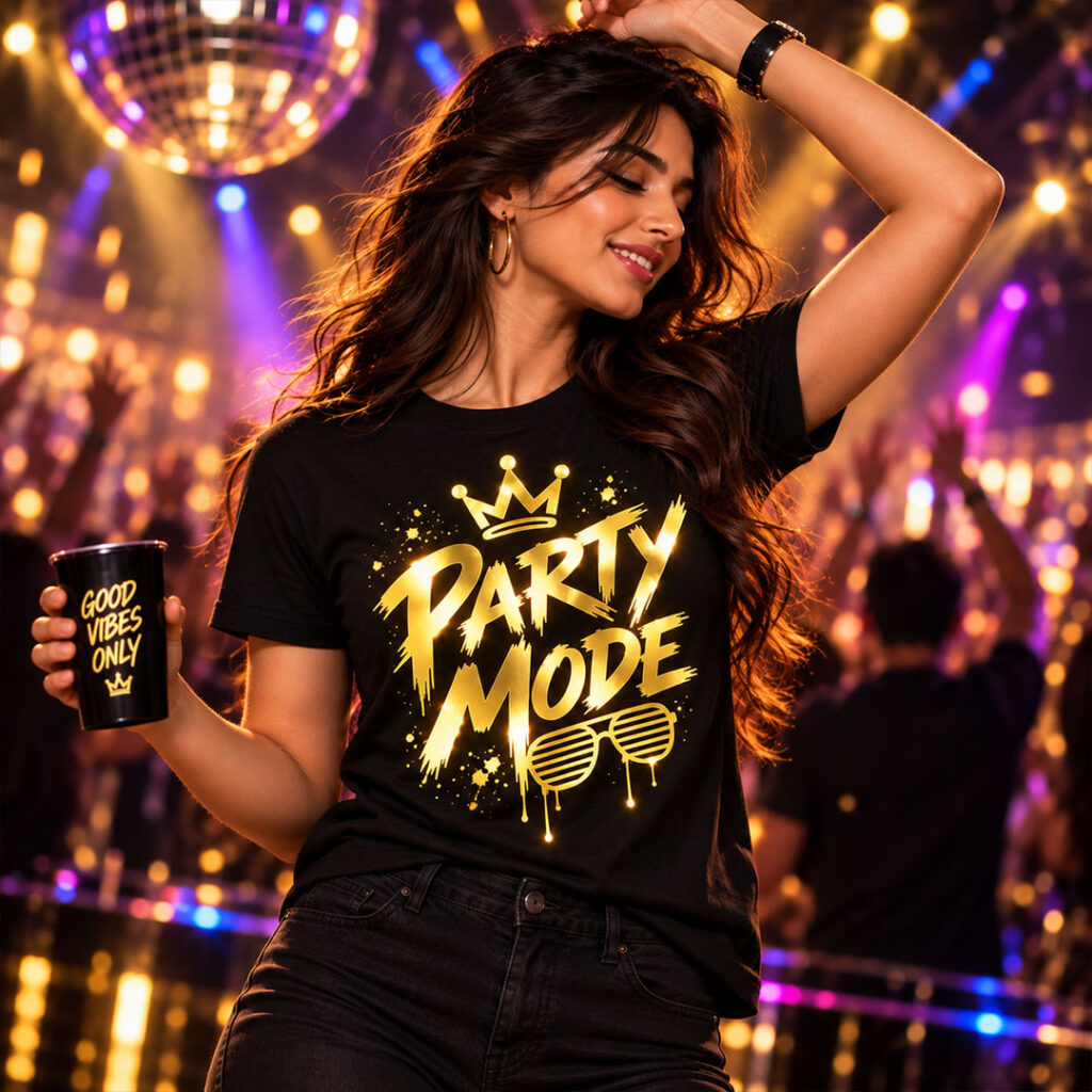Gold Printed tees
